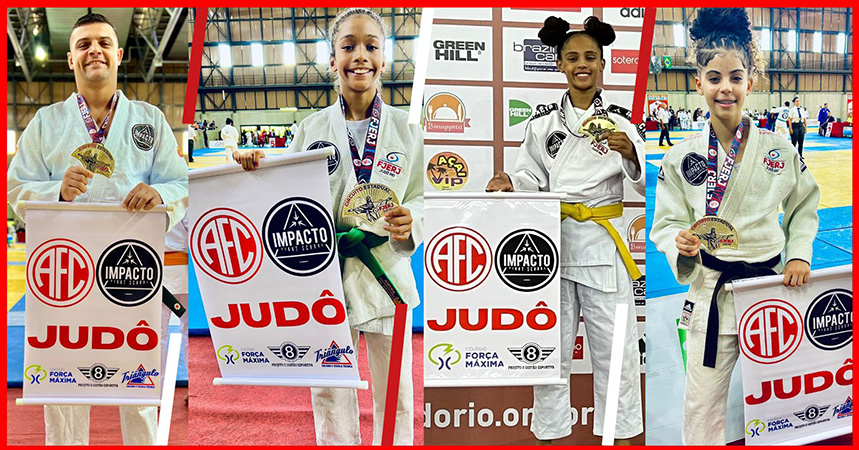 Atletas da America / Impacto que conquistaram a medalha de ouro durante o Carioca de Judô. Foto: Divulgação
